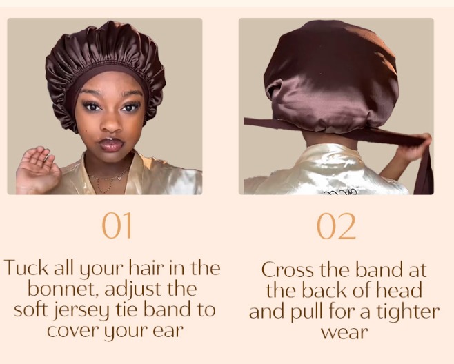 Silk Bonnet for Sleeping Women Satin Bonnet