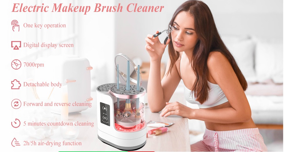 3 IN 1 Electric Makeup Brush Cleaner, Automatic