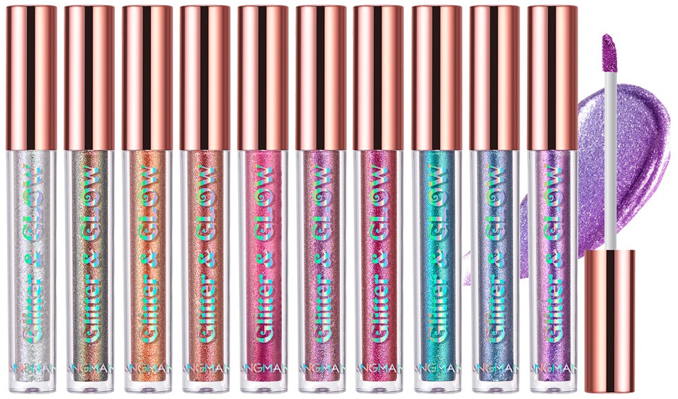 Liquid Glitter Eyeshadow Set, Multichrome Glitter Shimmer - Image 7