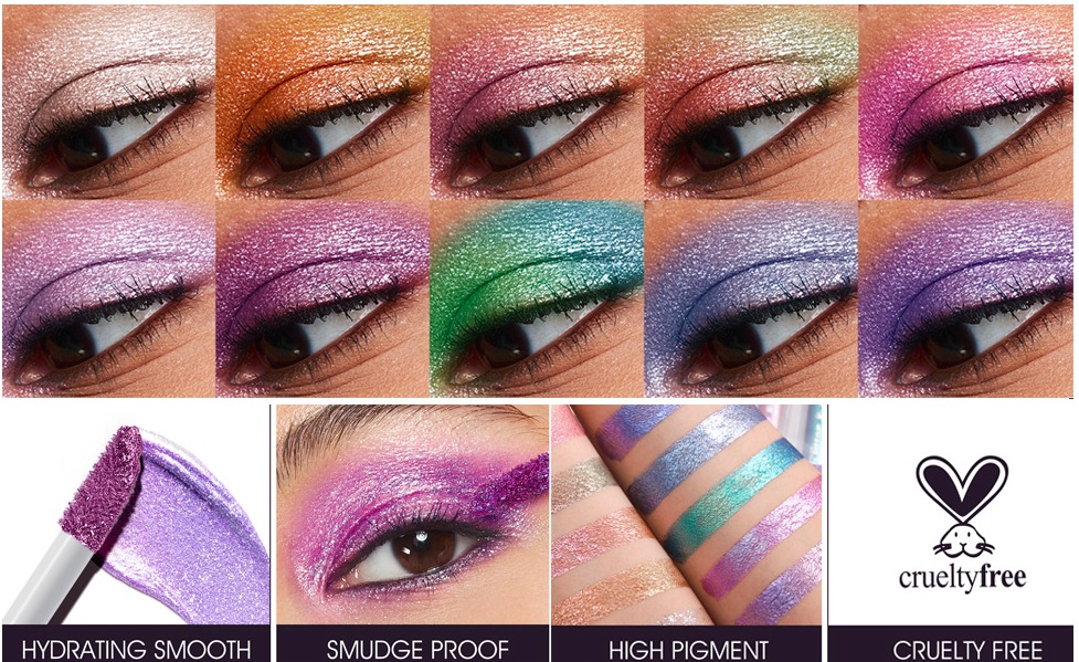 Liquid Glitter Eyeshadow Set, Multichrome Glitter Shimmer - Image 6