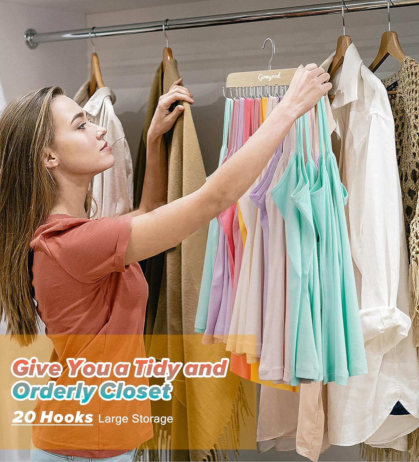 Bra Hanger for Closet, Tank Top Hangers 2 Pack Holds 40 Bras - Image 6