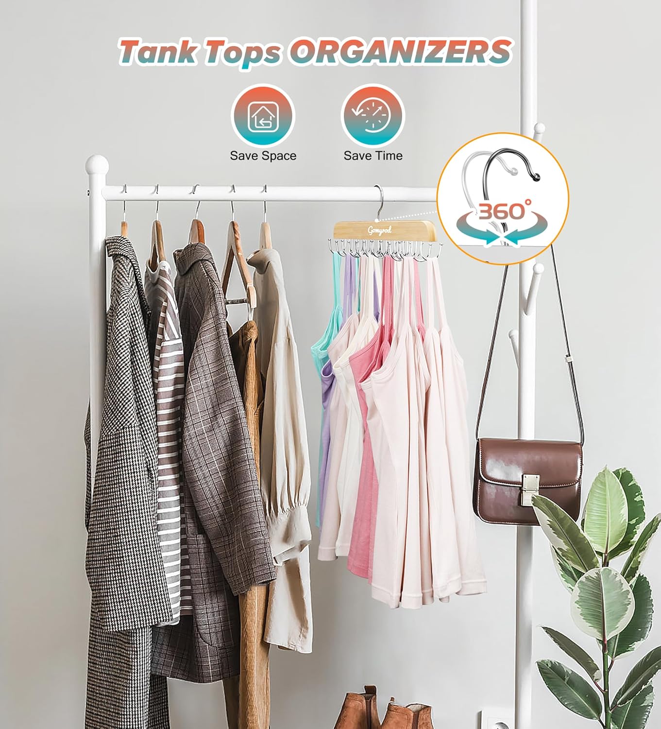 Bra Hanger for Closet, Tank Top Hangers 2 Pack Holds 40 Bras - Image 3