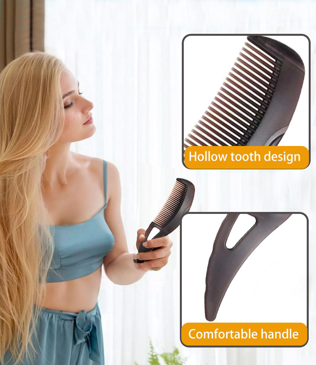 Dandruff Comb Fine Tooth Scalp Detox Comb Massage Hair - Image 8