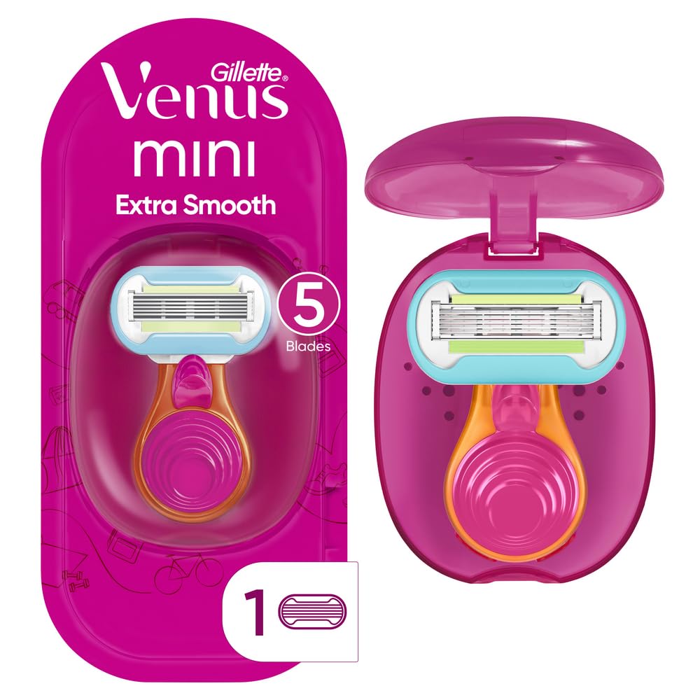 Gillette Venus Extra Smooth Travel Razor Kit for Women + Case+ Refill