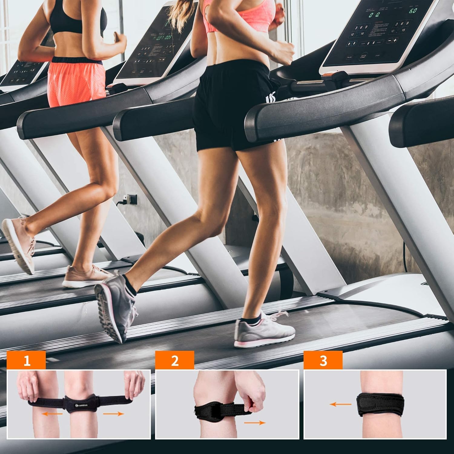 CAMBIVO 2 Pack Knee Braces for Women and Men, Support Strap