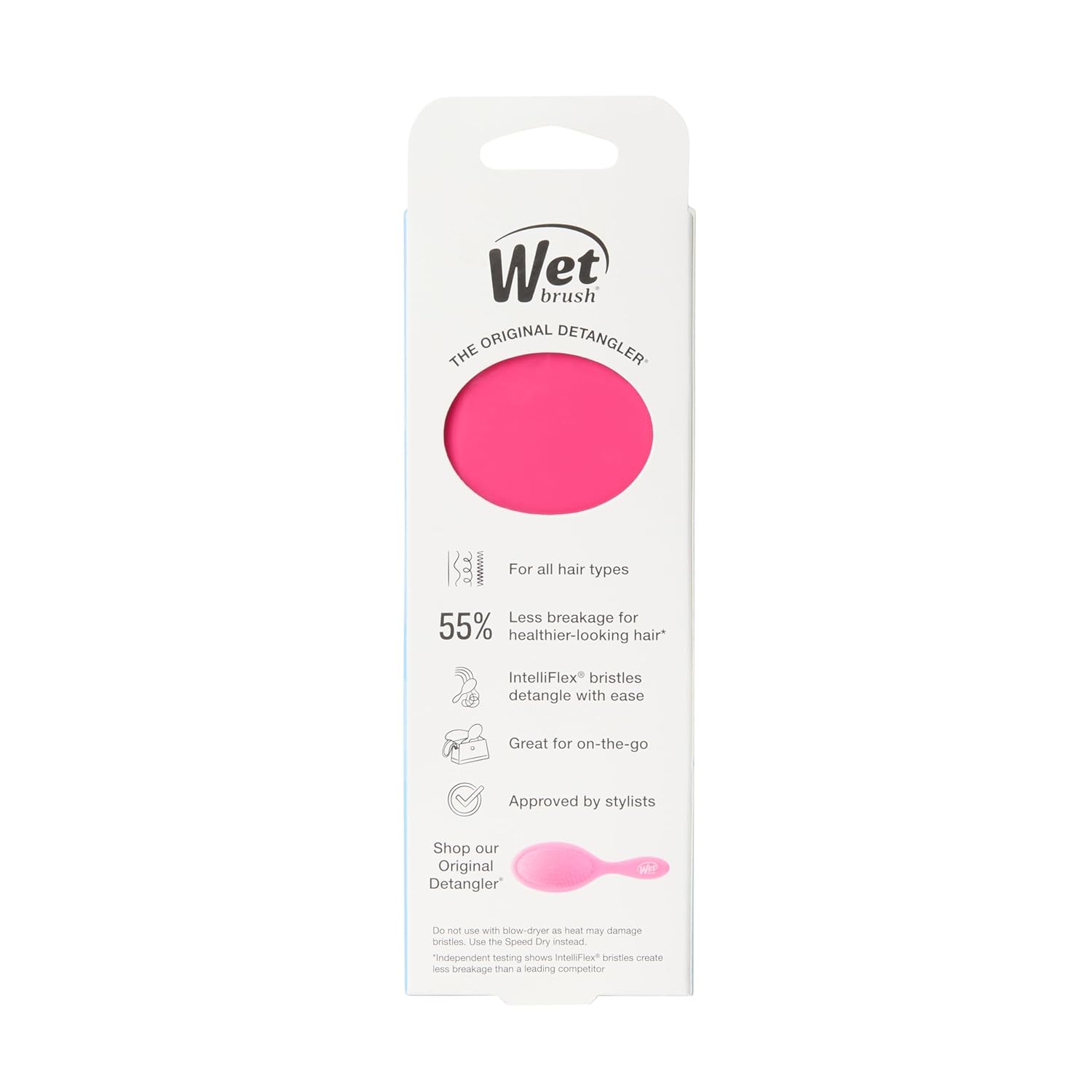 Wet Brush Mini Detangler Hair,Pink,Travel brush,