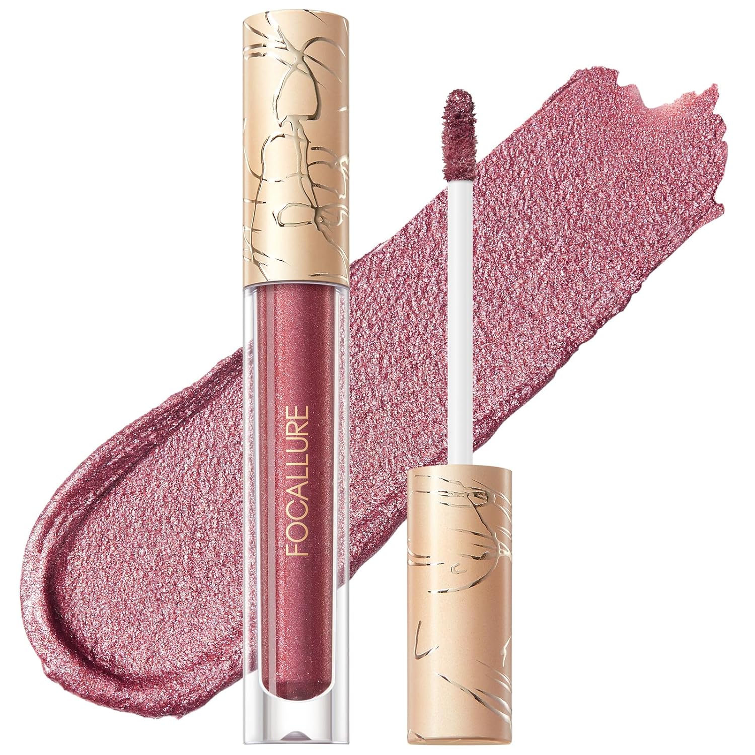 FOCALLURE Metallic Liquid Lipstick,Non Stick Cup Lip