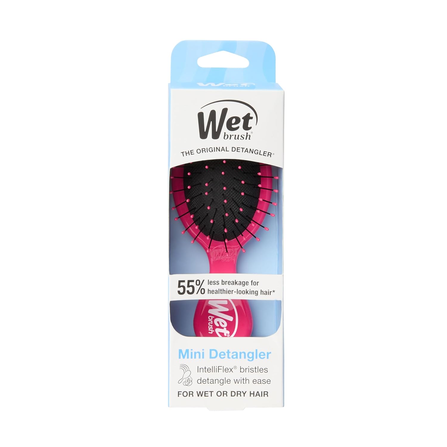 Wet Brush Mini Detangler Hair,Pink,Travel brush, - Image 3