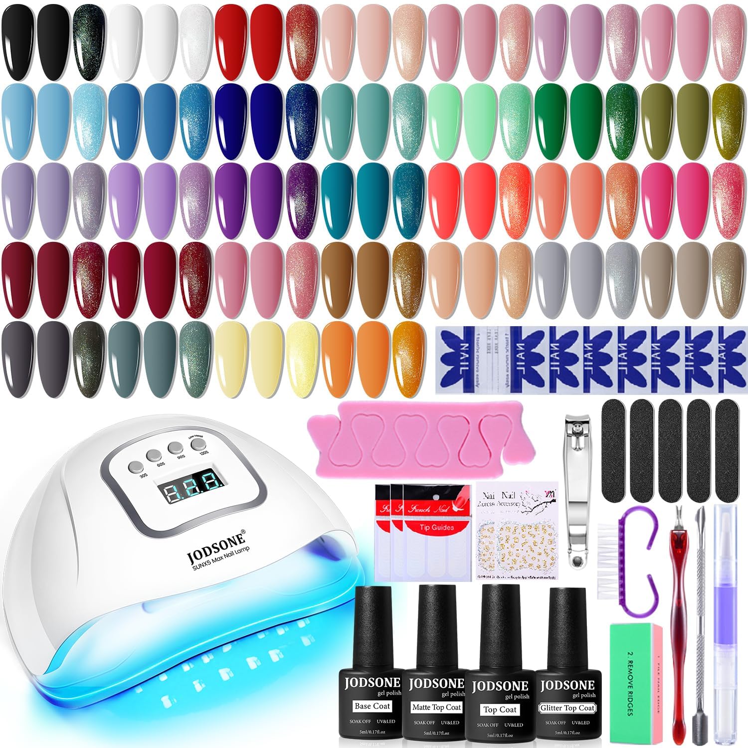 Gel Nail Polish Kit with U V Light 32 Colors Gel