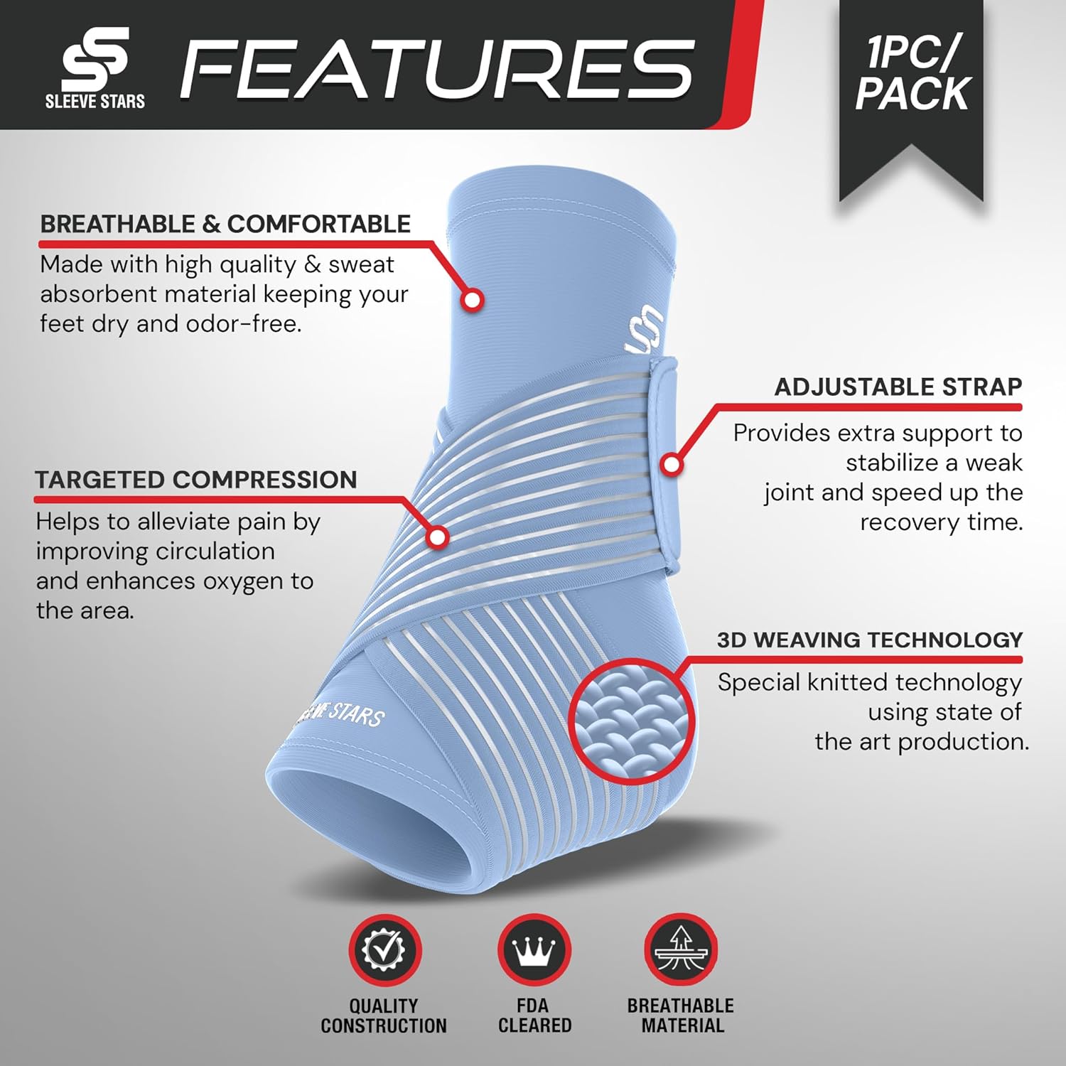 Sleeve Stars Ankle Brace for Sprained Ankle Plantar Fasciitis