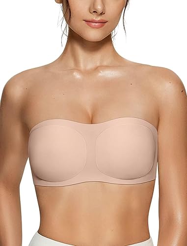 Vertvie Women's Wireless Strapless Non Slip Bra
