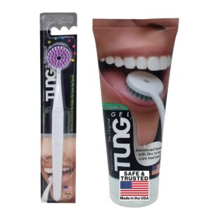Tung Tongue Brush & Gel Kit | Tongue Cleaner for Adults