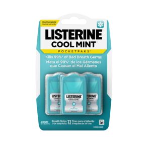 Cool Mint PocketPaks Portable Breath Strips for Bad Breath