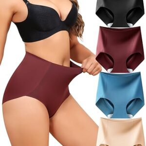 LEVAO Women Tummy Control Underwear, High Waisted Panties