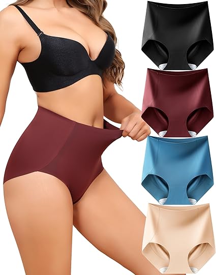 LEVAO Women Tummy Control Underwear, High Waisted Panties