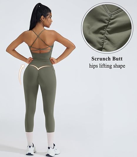 OMKAGI 2 Piece Workout Sets for Women Padded - Image 3