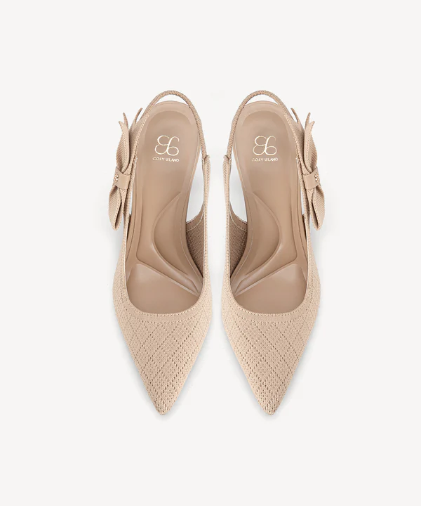 EverLush Bowknot Pointed Toe Heeled Slingback - Image 9