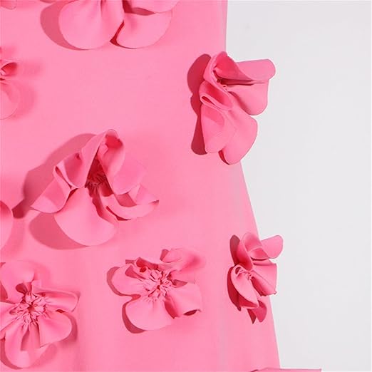 Women's Desinger 3D Flowers Evening Party Dress - Image 3