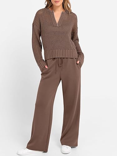 ANRABESS Womens 2 Piece Outfits 2025 Fall Crochet - Image 12