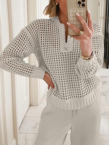 ANRABESS Womens 2 Piece Outfits 2025 Fall Crochet