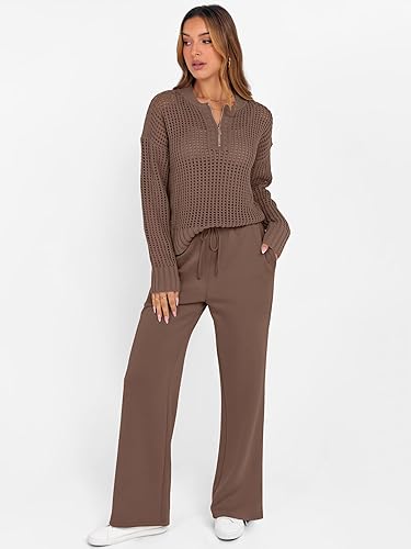 ANRABESS Womens 2 Piece Outfits 2025 Fall Crochet - Image 11