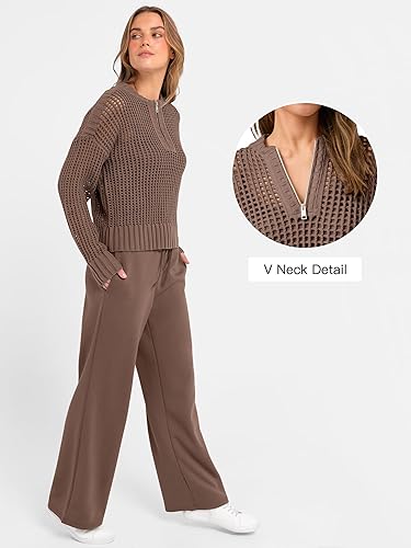 ANRABESS Womens 2 Piece Outfits 2025 Fall Crochet - Image 9