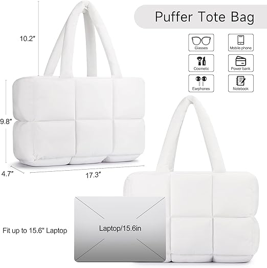 Mossio Travel Puffer Tote Bag for Women - Image 6