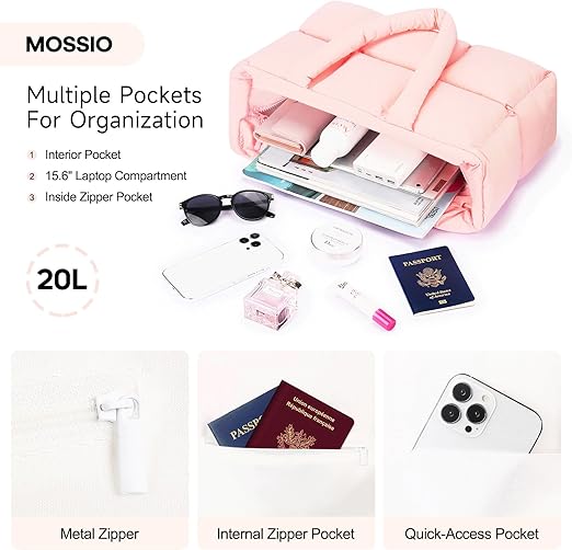 Mossio Travel Puffer Tote Bag for Women - Image 4