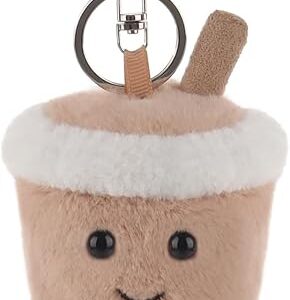 Apricot Lamb Boba Tea Cute Food Plushies Keychain