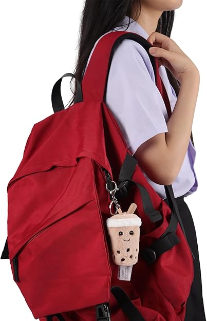 Apricot Lamb Boba Tea Cute Food Plushies Keychain - Image 4