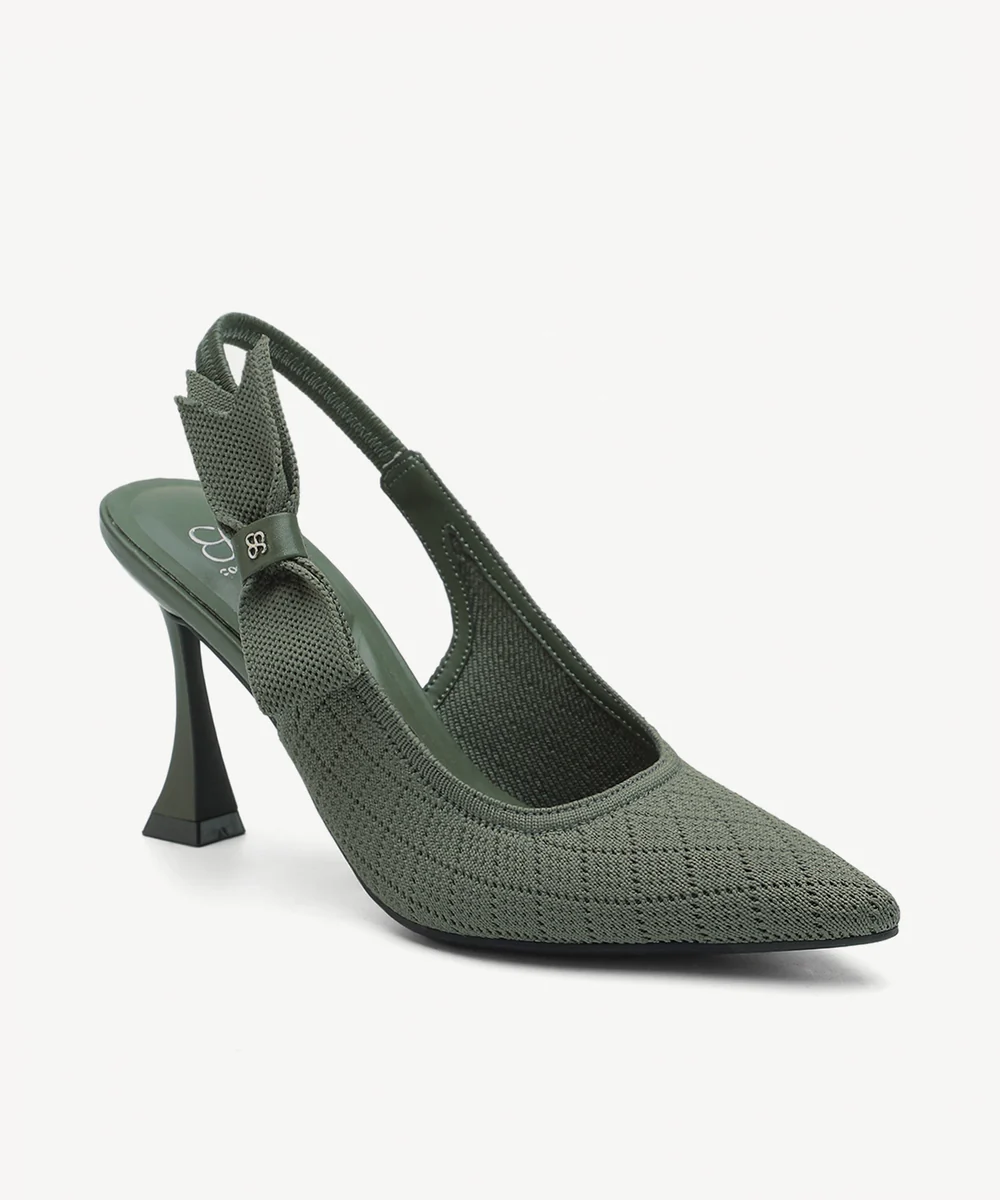 EverLush Bowknot Pointed Toe Heeled Slingback