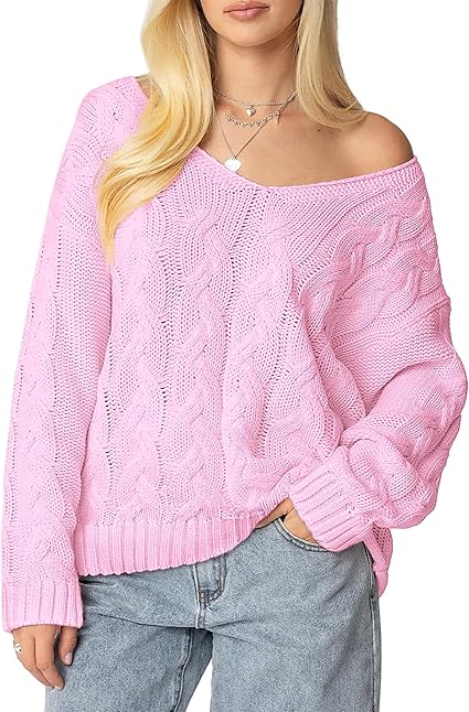 IWD Women's Oversized Sweaters Cable Knit - Image 5