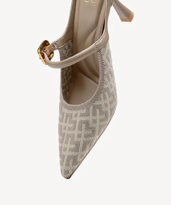 GraceLithe Monogram Pointed Toe Heeled Mules - Image 7
