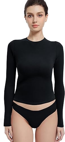 Long Sleeve Shirts for Women Crewneck Basic - Image 4