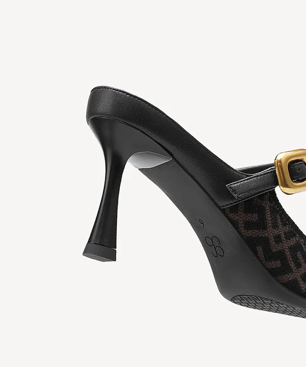GraceLithe Monogram Pointed Toe Heeled Mules