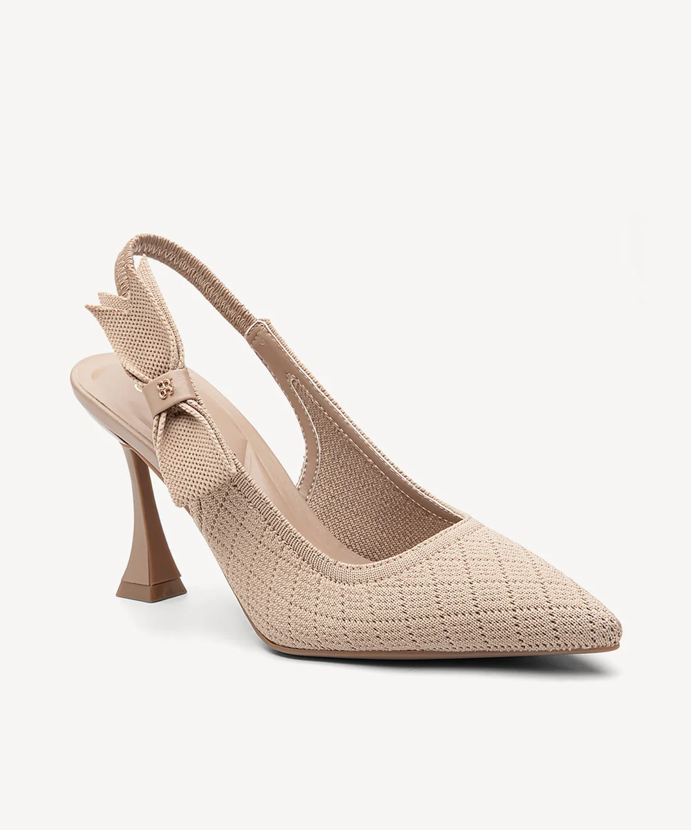 EverLush Bowknot Pointed Toe Heeled Slingback - Image 8