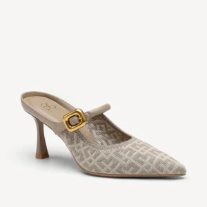GraceLithe Monogram Pointed Toe Heeled Mules