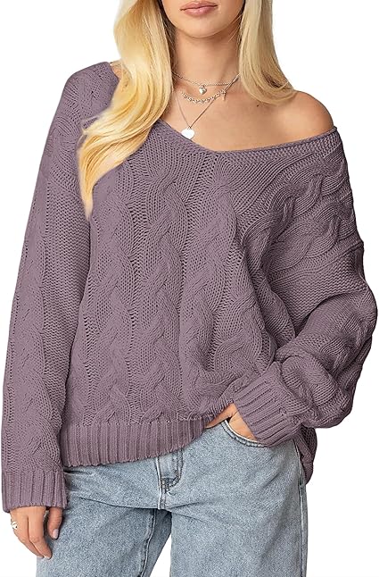 IWD Women's Oversized Sweaters Cable Knit - Image 8