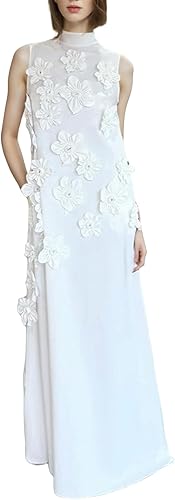 Women's Desinger 3D Flowers Evening Party Dress - Image 7