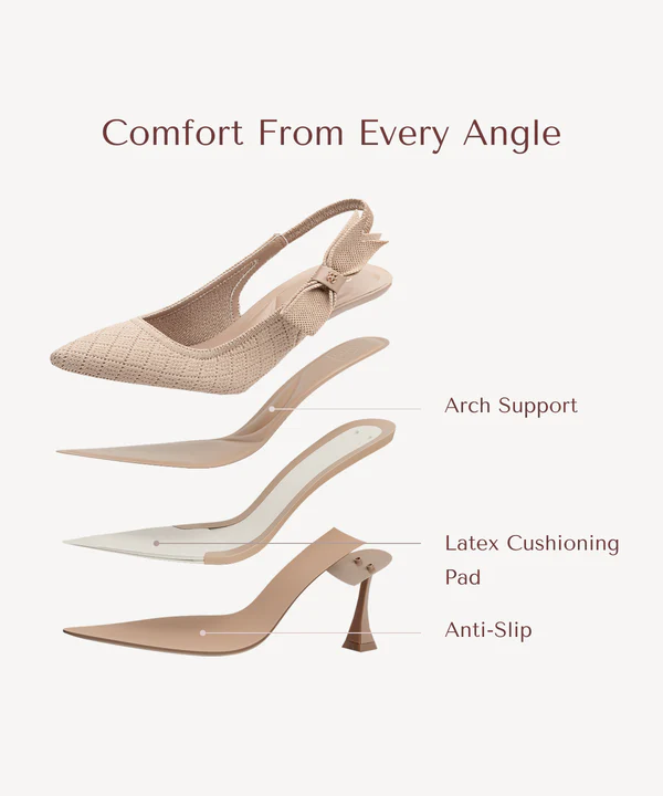 EverLush Bowknot Pointed Toe Heeled Slingback - Image 10