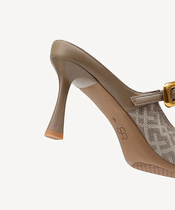 GraceLithe Monogram Pointed Toe Heeled Mules - Image 6