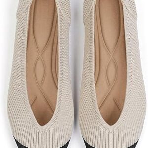 Women's Flats Shoes Pointed Toe Knit Ballet