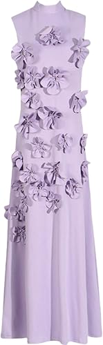 Women's Desinger 3D Flowers Evening Party Dress - Image 8