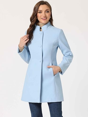 Allegra K Women's Winter Overcoat Mid-Long