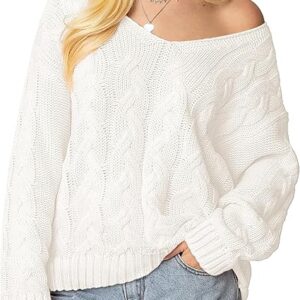 IWD Women's Oversized Sweaters Cable Knit