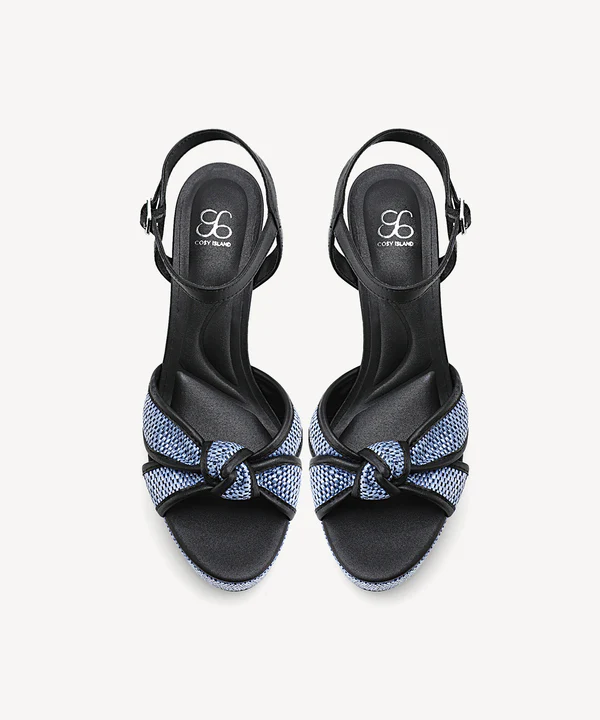 Elegance Raffia Platform Sandals - Image 4