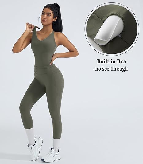 OMKAGI 2 Piece Workout Sets for Women Padded - Image 5