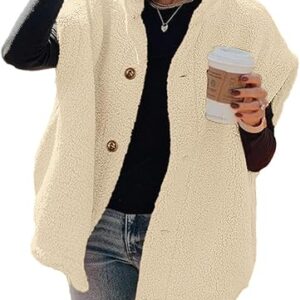 Hongqizo Womens Fuzzy Fleece Vest Casual Oversized
