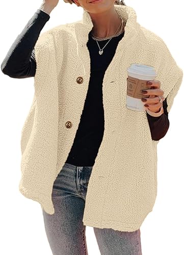 Hongqizo Womens Fuzzy Fleece Vest Casual Oversized