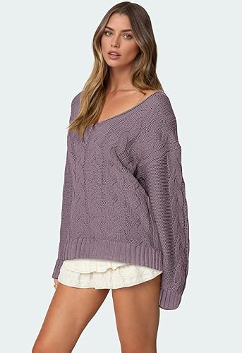 IWD Women's Oversized Sweaters Cable Knit - Image 6